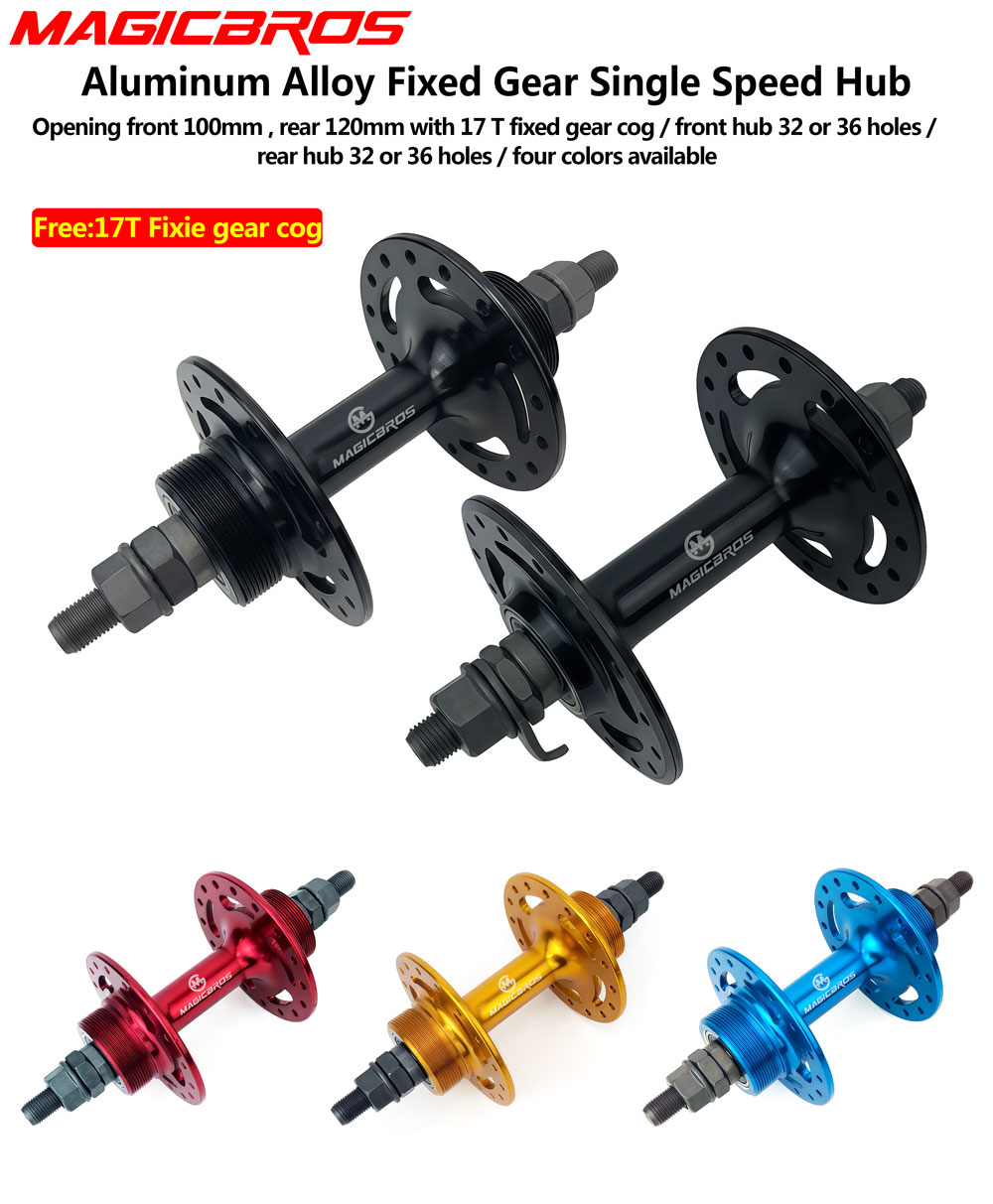 Cycling Gear Hub - MAGICBROS 固定ギア自転車ハブ アルミ製 シングルスピード自転車 フロント・リア 32H