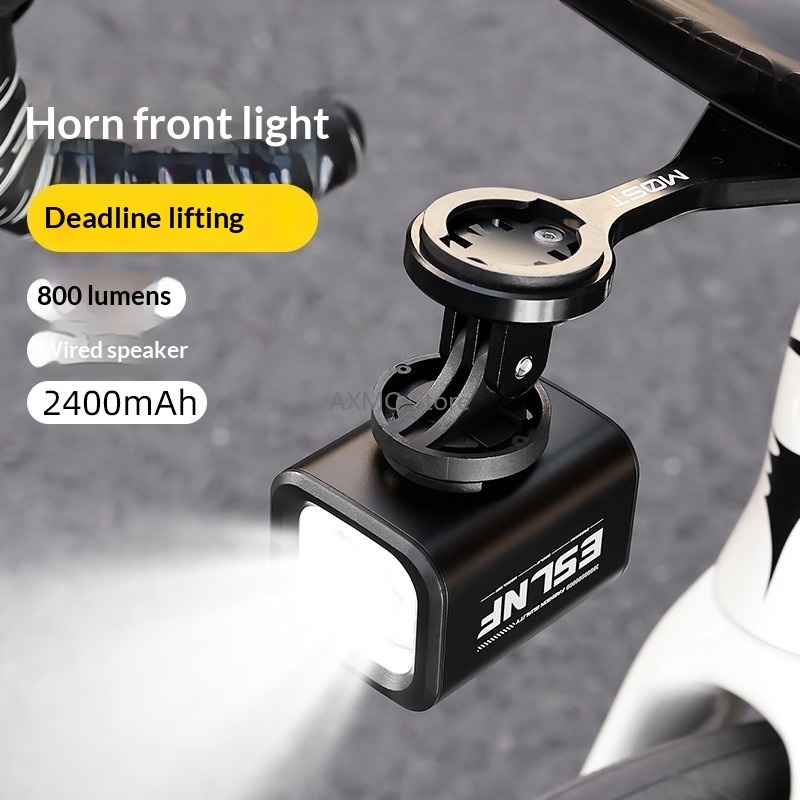 Road Cycling Essential Gear - 充電式ホーンバイクヘッドライト アルミニウム合金フロントライト マウンテンバイクやロードバイクの夜間走行に不可欠なサイクリングギア