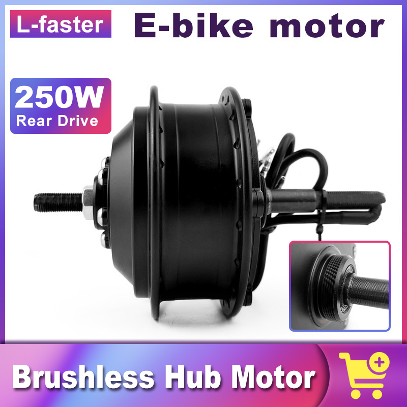 Cycling Gear Hub - H04 250W 24V 36V 48V マウンテンバイク用電動自転車ハブモーター部品（ネジ式フリーホイールギア用）