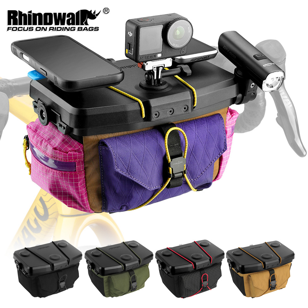 Cycling Gear Backpack - Rhinowalk 自転車ハンドルバーフロントバッグ 3.3L クイックリリース スペースステーション クロスボディ収納バッグ