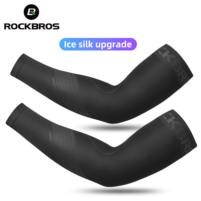 Cycling Gear Lycra - ROCKBROS日焼け止めサイクリングスリーブ男性女性カフランニングハイキング速乾性通気性ギア自転車スポーツアームスリーブ