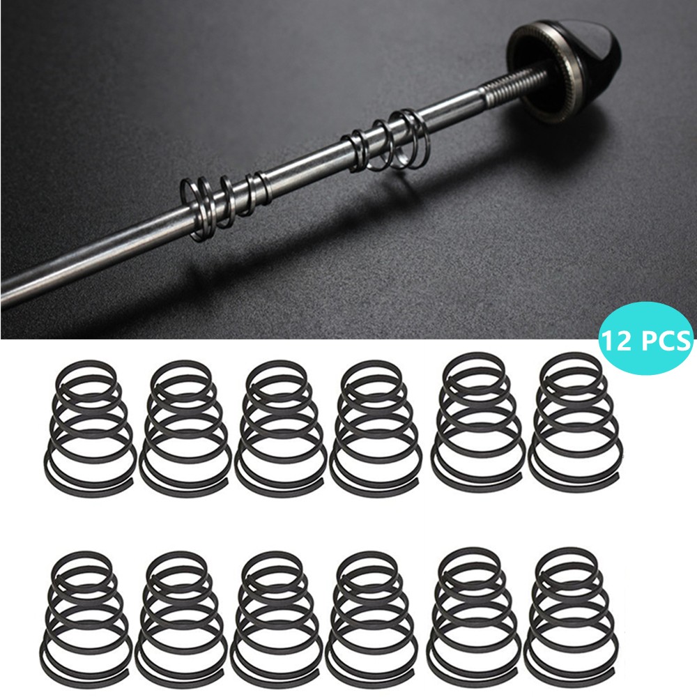 Quick Release Skewer - 12 個自転車クイックリリーススキュワースプリングキット 304 ステンレス鋼ハブレバーアセンブリ用フロントリアホイールと固定アクスルロッド