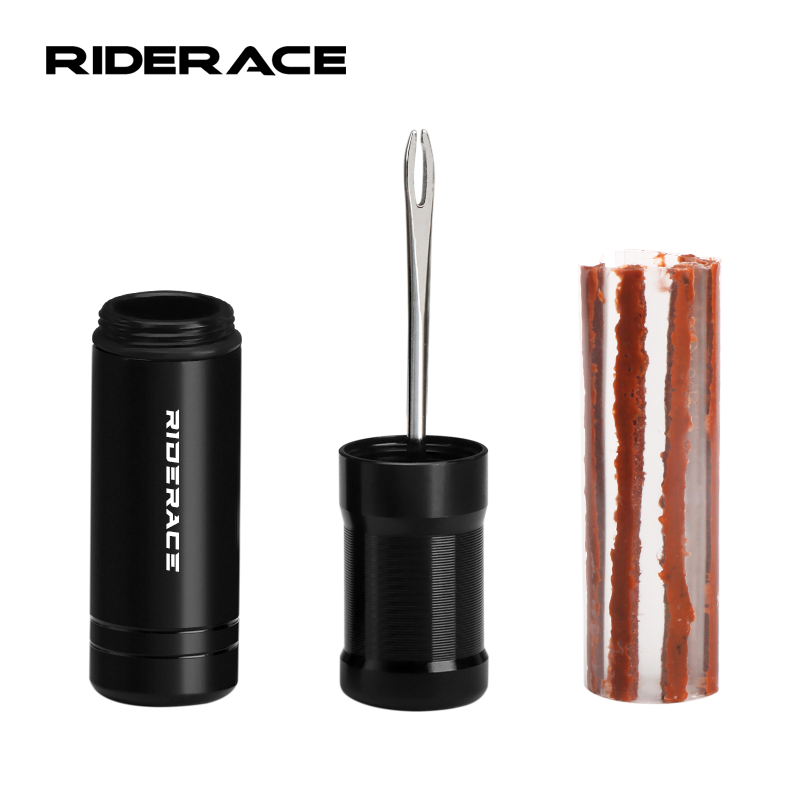 Tubeless Tire Sealant - RIDERACE 自転車タイヤ修理ツールキット マウンテンバイク チューブレスタイヤ パンクシーラント ラバーストライプドリルセット