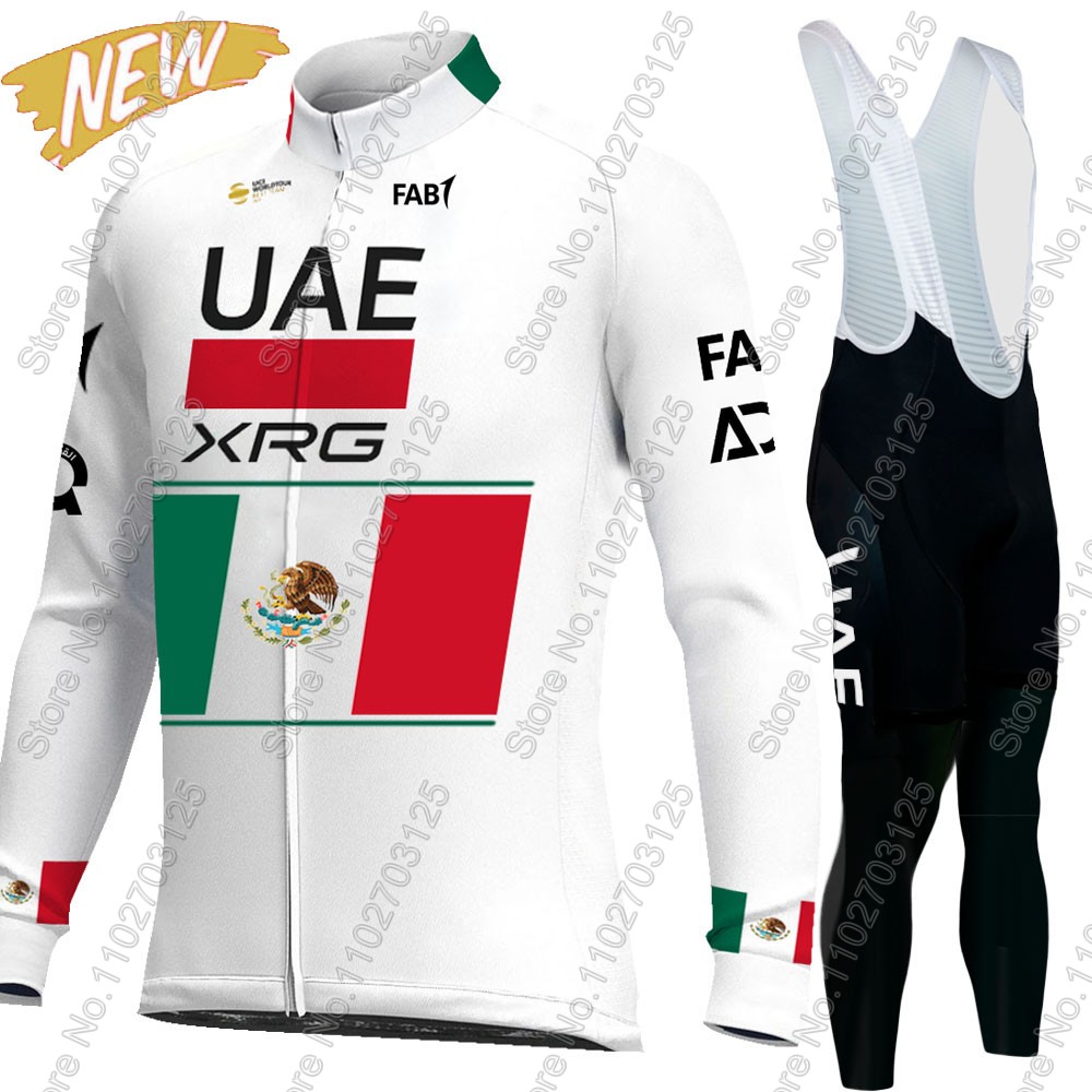 Cycling Bib Shorts - UAEチーム サイクリング 2026 メキシコ ジャージセット メンズ