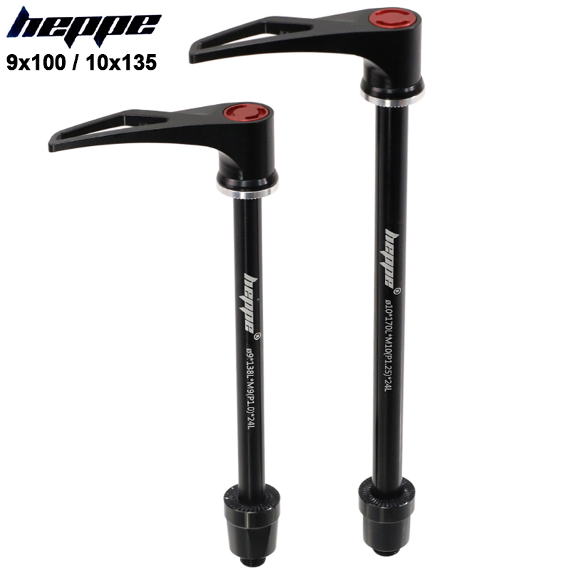 Quick Release Skewer - HEPPE バイクスルーアクスル 9x100 10x135 MTB ロードバイクフロントリアホイールハブスルーアクスルバイクハブシャフト串