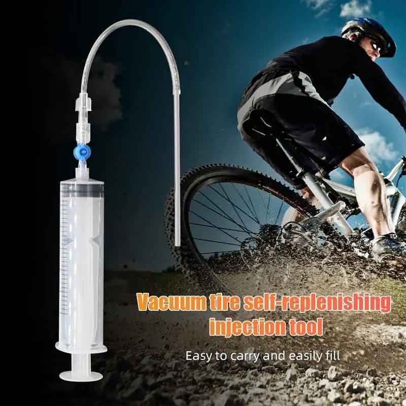 Tubeless Tire Sealant - 自転車用チューブレスタイヤシーラント注入ツール 60ml容量 マウンテンバイク・ロードバイク用タイヤ修理ツール チューブレスタイヤメンテナンス用
