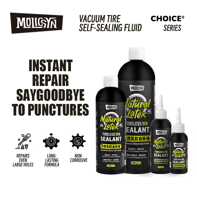 Tubeless Tire Sealant - MolicSYN バイク チューブレス シーラント - MTB/ロードバイク用低アンモニア自己シール