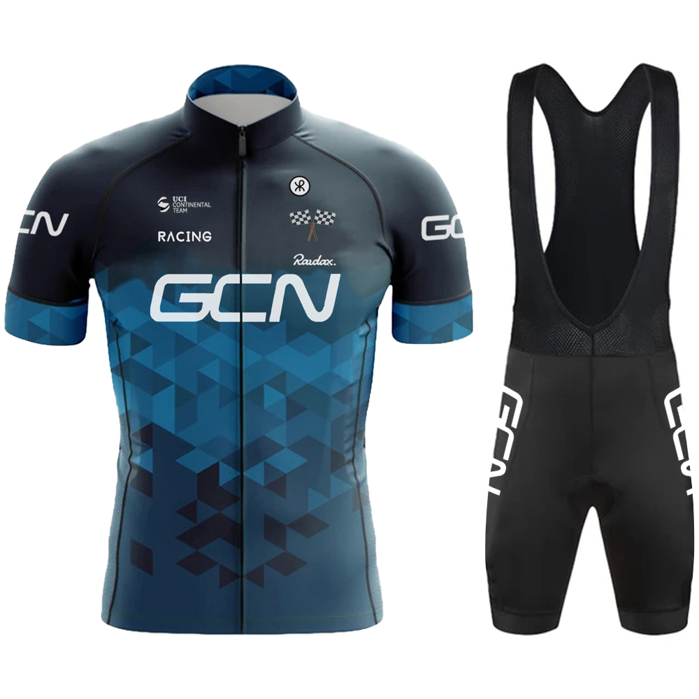 Cycling Bib Shorts - Rudaxgcn-男性用自転車セット、ロードサイクリング、半袖チームスーツ、mtbスウェットッキングセット、新しい、夏