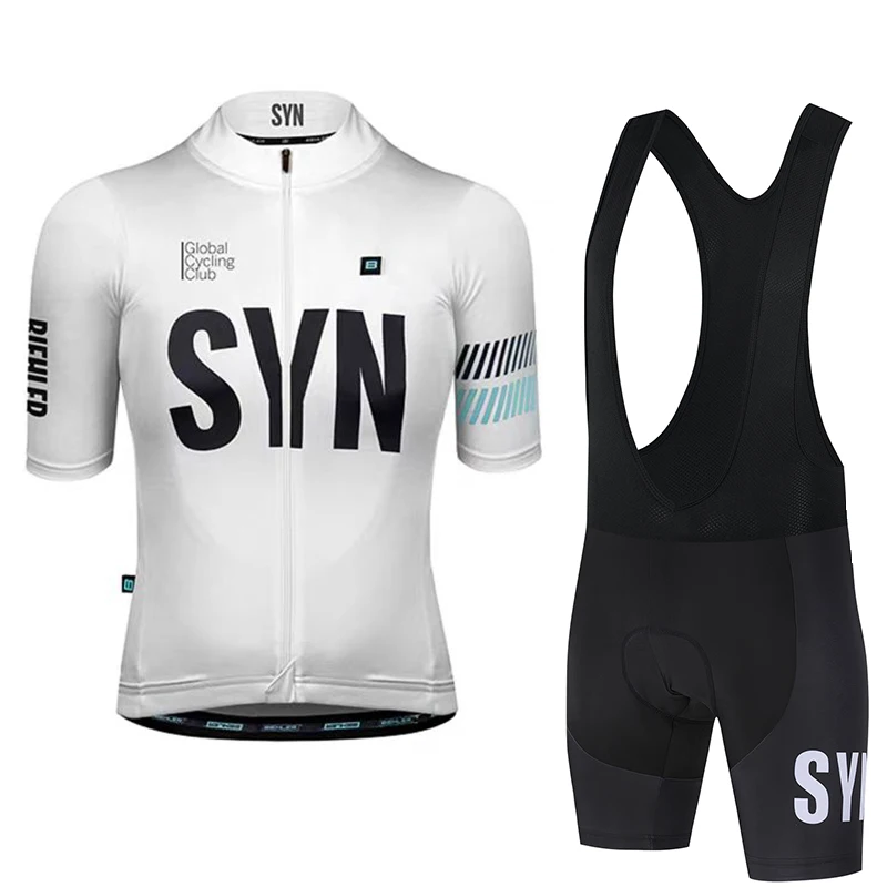Cycling Gear Leaderboard - SYN メンズサイクリングジャージ 夏用ロードバイクサイクリングスポーツシャツ サイクリングビブ MTB 吸汗速乾サイクリングショートセット