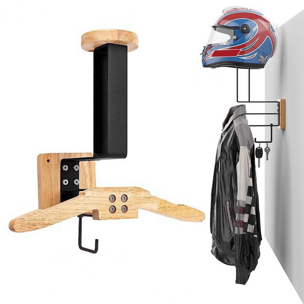Cycling Gear Wall Storage - オートバイのヘルメットとジャケット用のウォールマウント、強力な耐荷重のシンプルなオーガナイザー、ベストハンガー、ギア、サイクリング、スーツの保管