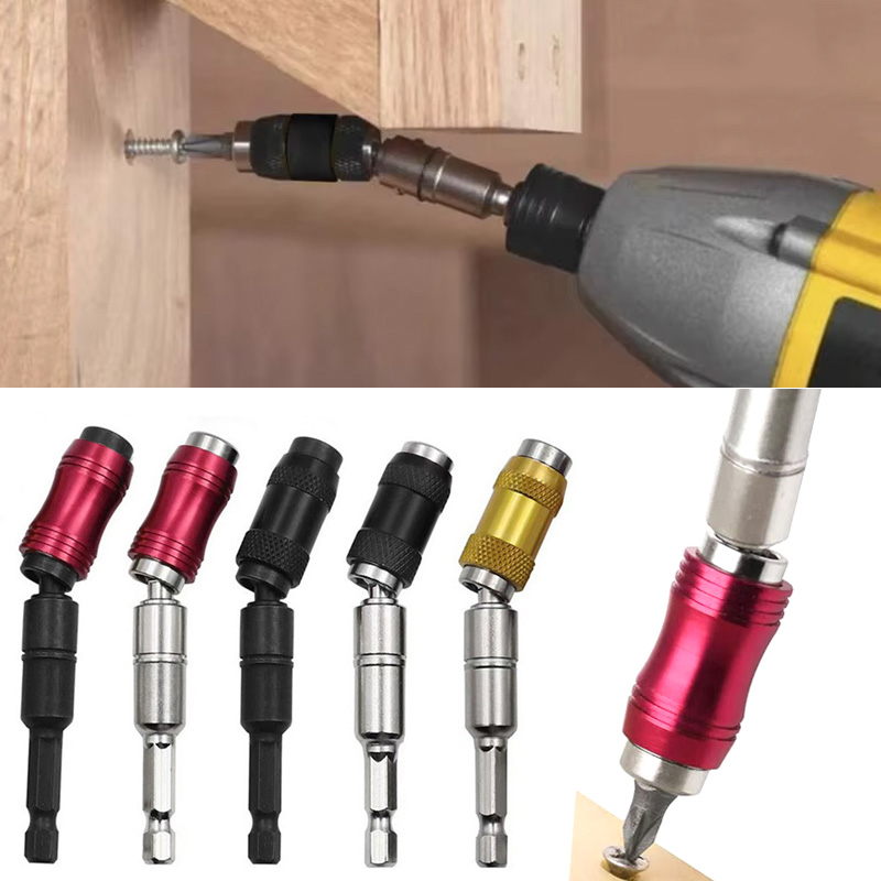 Quick Release Skewer - 1/4インチ六角マグネットリングスイベルドライバービットドリル延長ロッドクイックチェンジ電動ドリルホルダードライブガイドスクリュードリルチップ