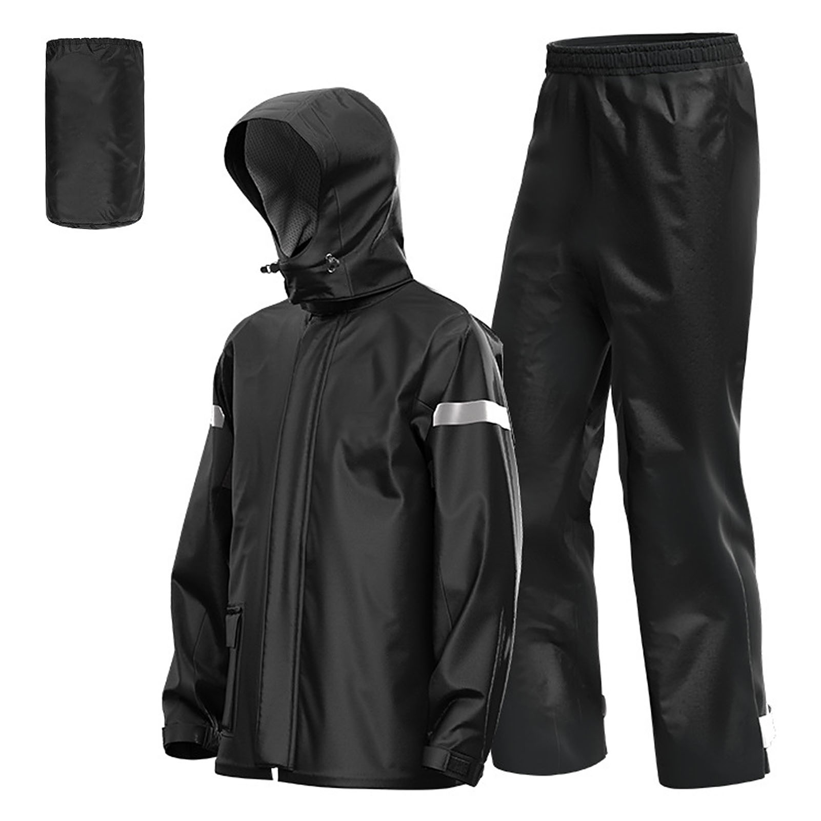 男性用バイク用レインスーツ、屋外用反射材付き防水レインジャケ - Cycling Gear Lycra のレビューと価格