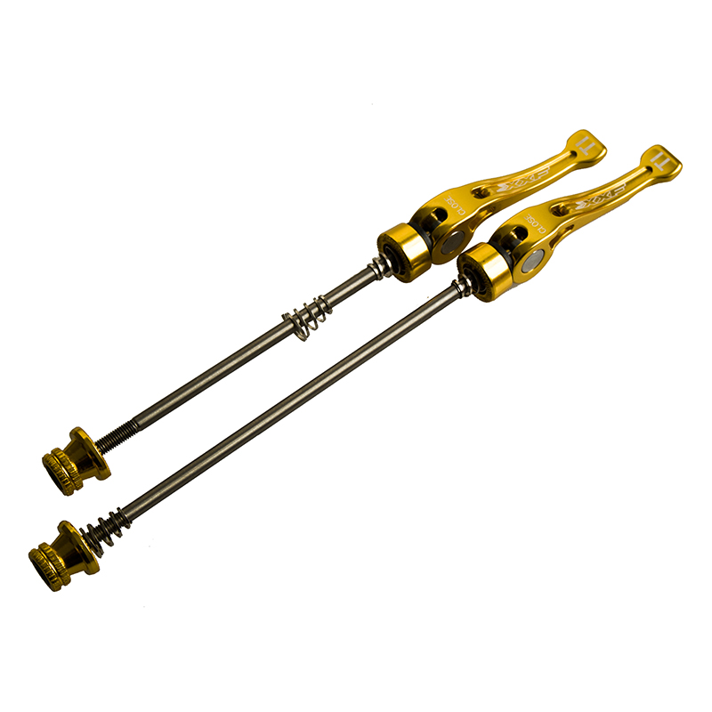 チタンバイク用クイックリリースシャフト串,フロントおよびリア - Quick Release Skewer のレビューと価格