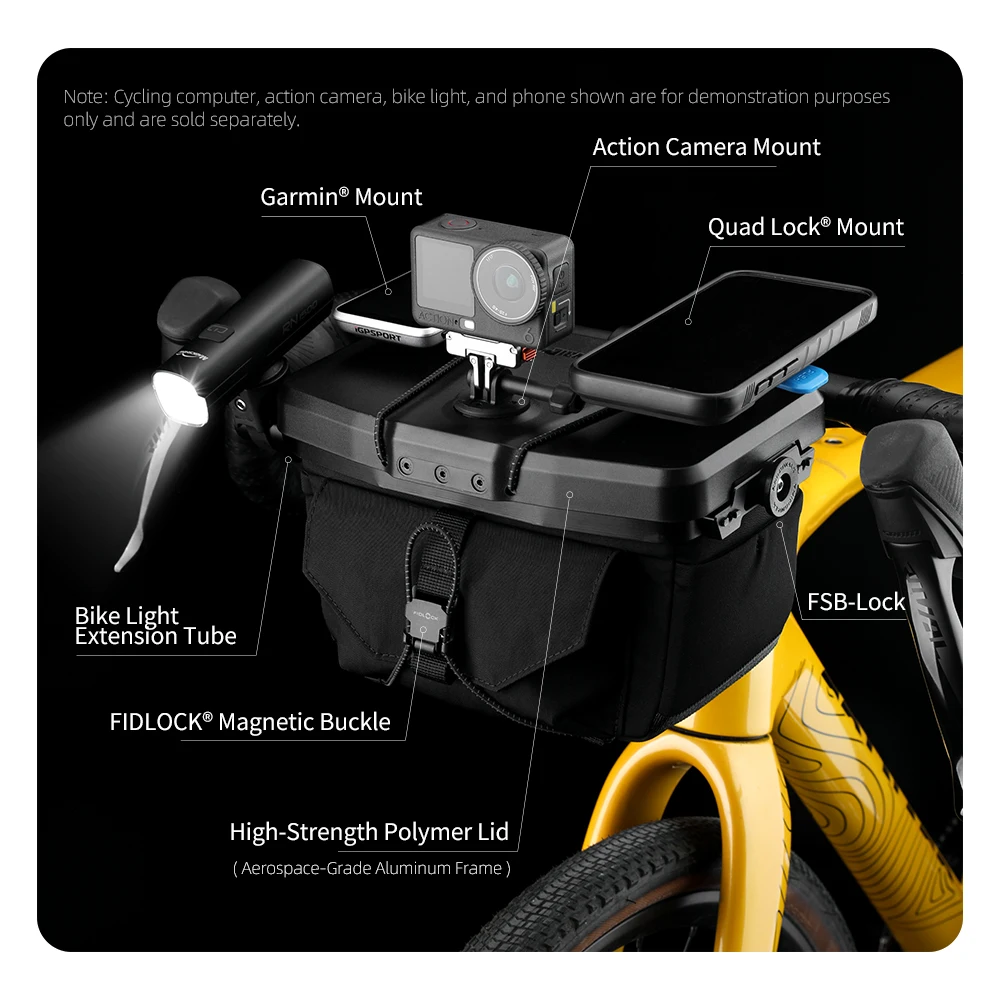Rhinowalk 自転車ハンドルバーフロントバッグ 3.3 - Cycling Gear Backpack のレビューと価格