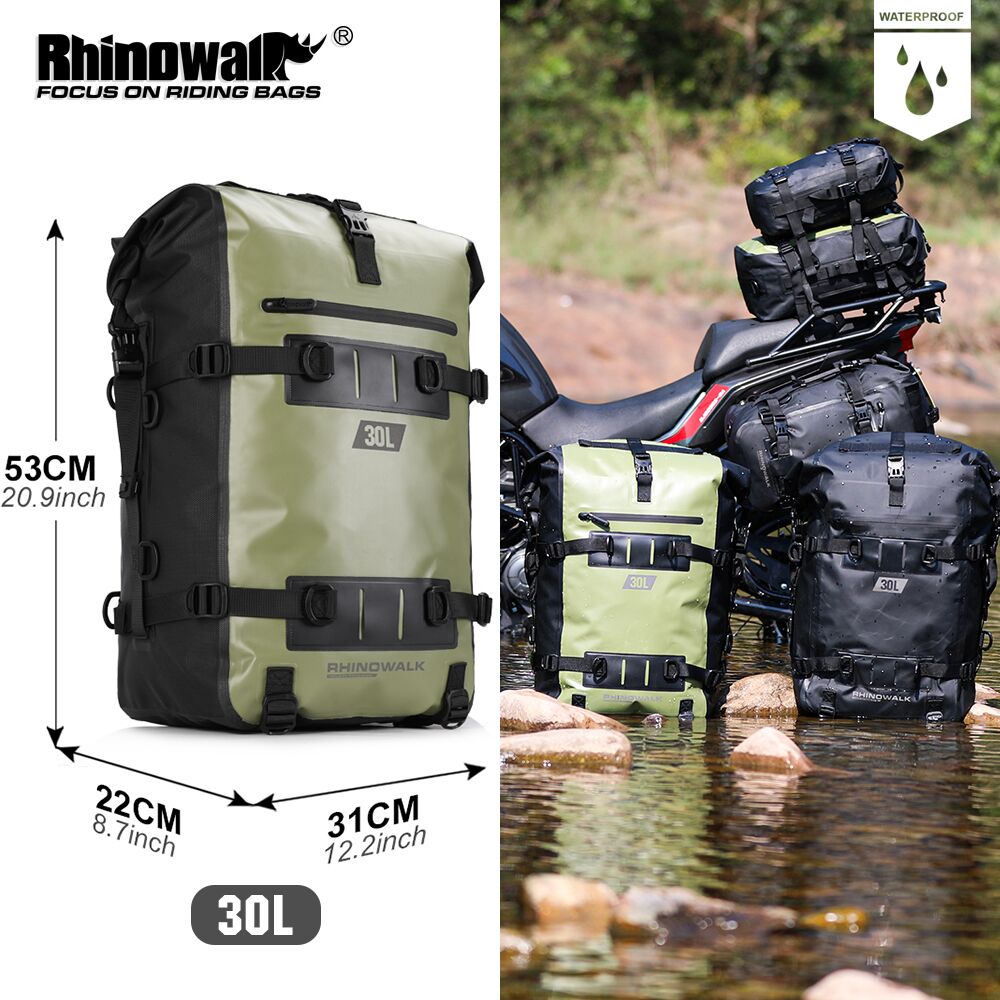 Rhinowalk オートバイテールバッグ 100% 防水サ - Cycling Gear Backpack のレビューと価格