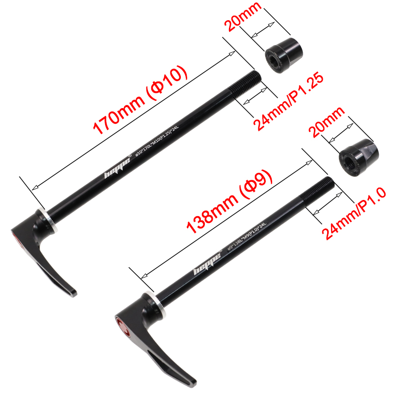 HEPPE バイクスルーアクスル 9x100 10x135  - Quick Release Skewer のレビューと価格