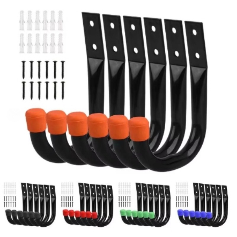 6 ピース/セット自転車壁マウントフック自転車サポート MT - Cycling Gear Wall Storage のレビューと価格