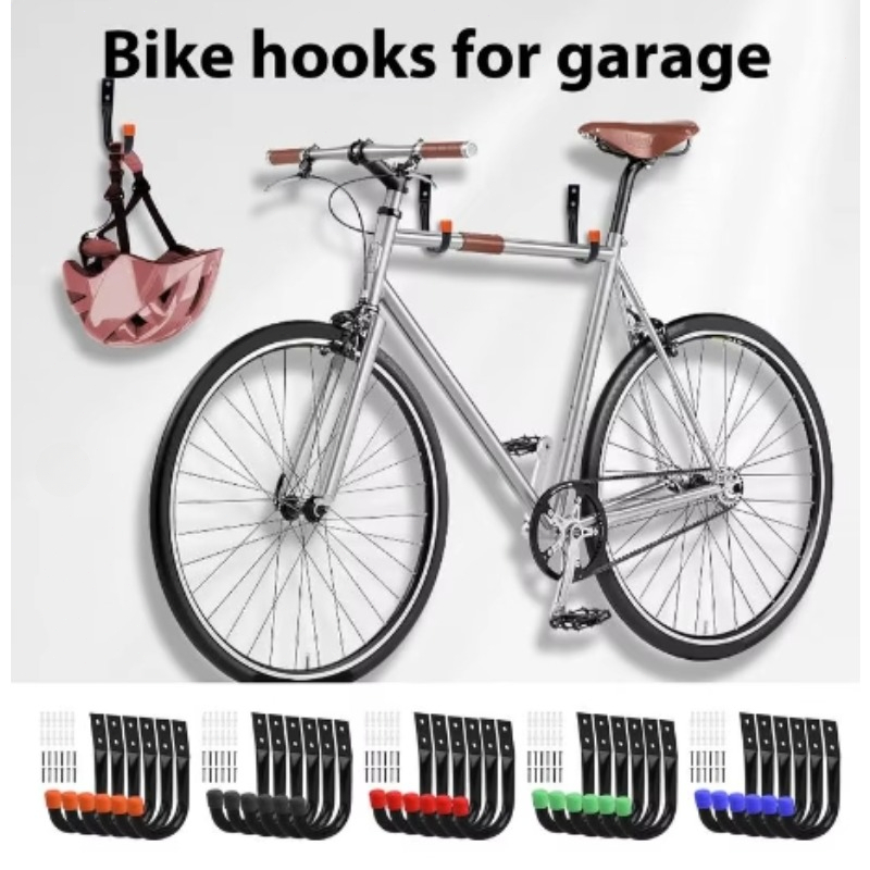 6 ピース/セット自転車壁マウントフック自転車サポート MT - Cycling Gear Wall Storage のレビューと価格