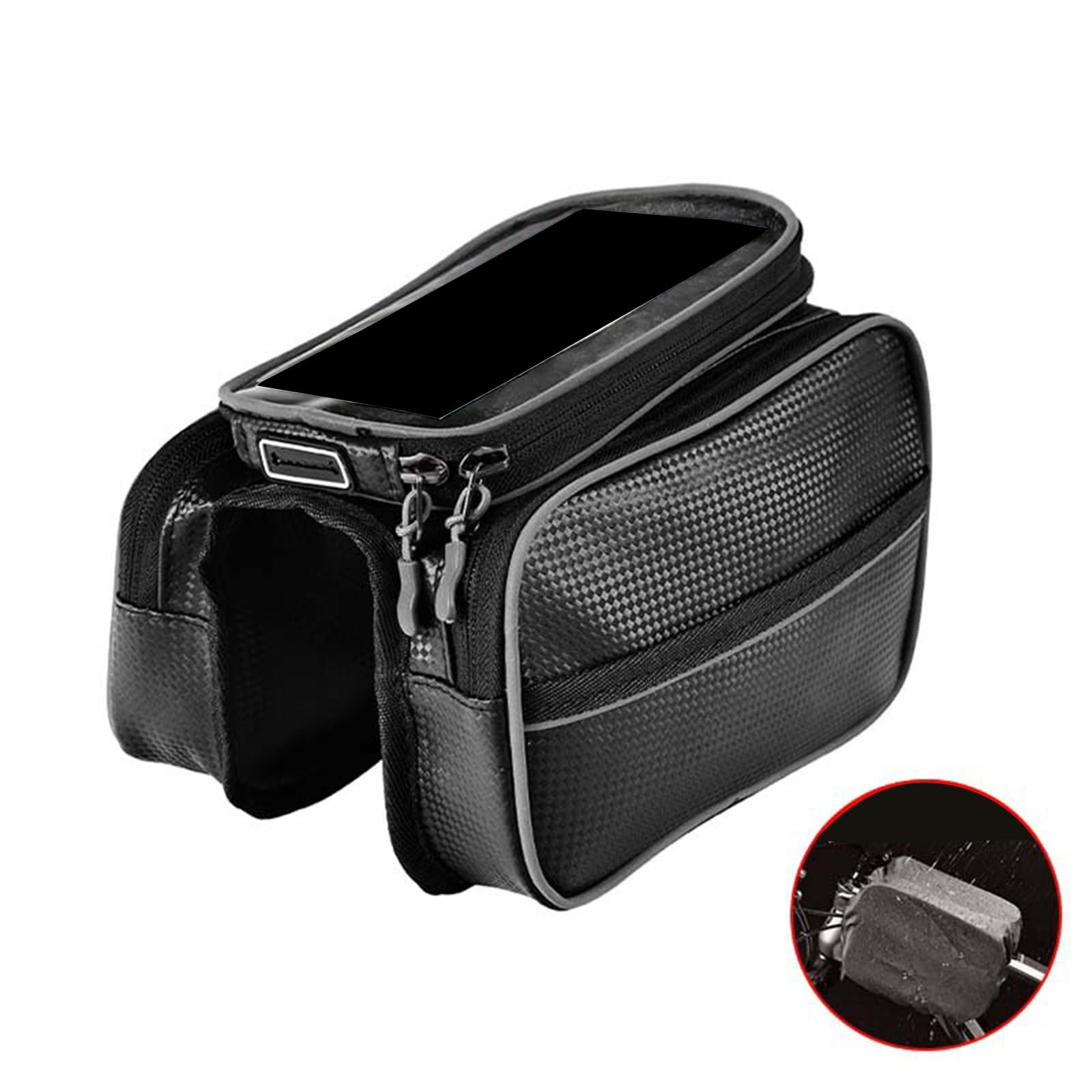 サイクリング用フロントフレームチューブバッグ、必須装備収納、 - Road Cycling Essential Gear のレビューと価格