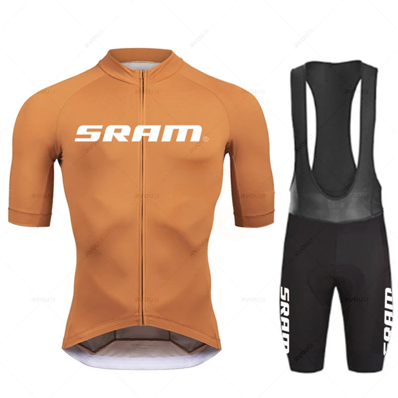 2024 Sram プロサイクリングジャージセット男性ビブシ - Cycling Gear Leaderboard のレビューと価格