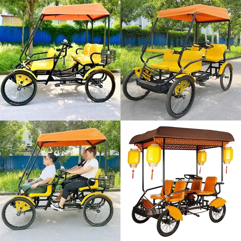 公園ツアー向け安定した4人乗りファミリーバイク、スムーズなス - Cycling Quads のレビューと価格