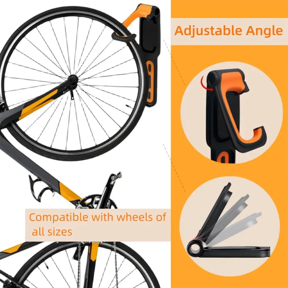 固定フック付き自転車ウォールマウントラック,1ピース,自転車 - Cycling Gear Wall Storage のレビューと価格