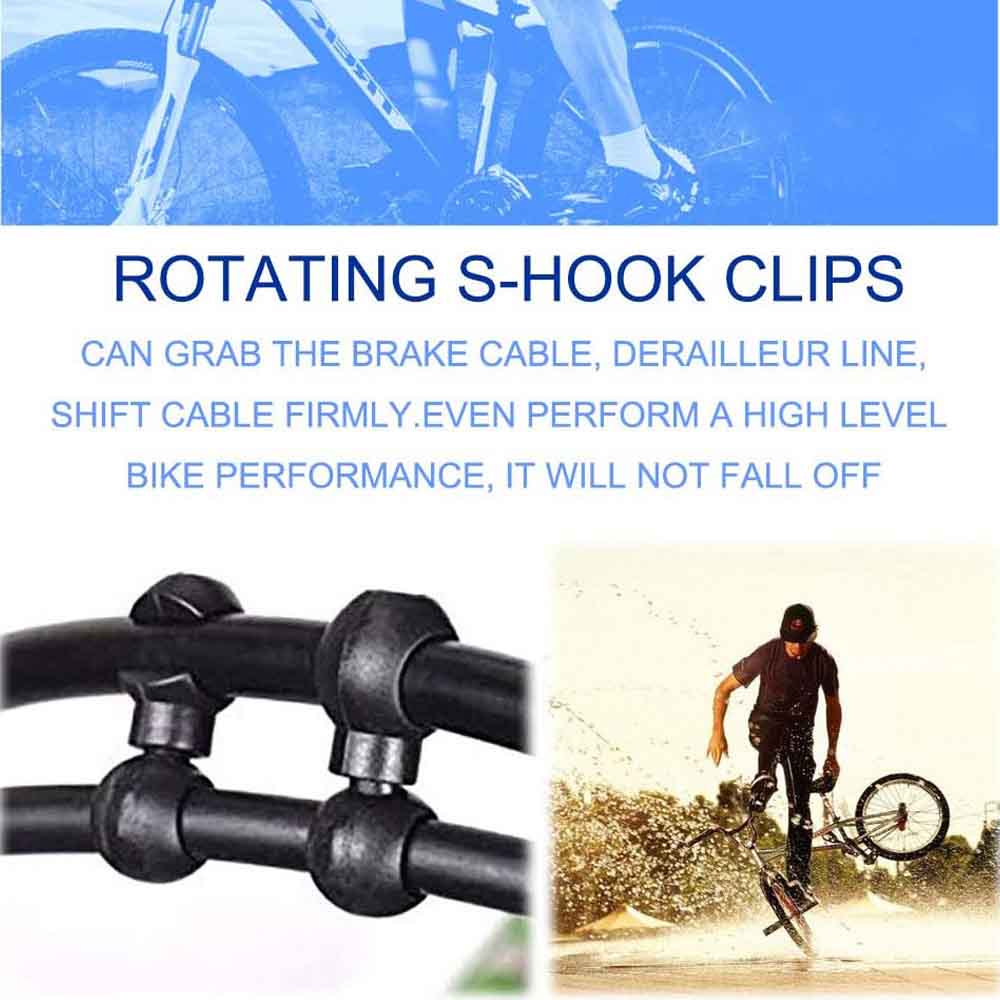 10個入りS字型フック自転車シフトギアケーブルバックルガイド - Cycling Gear Guide のレビューと価格