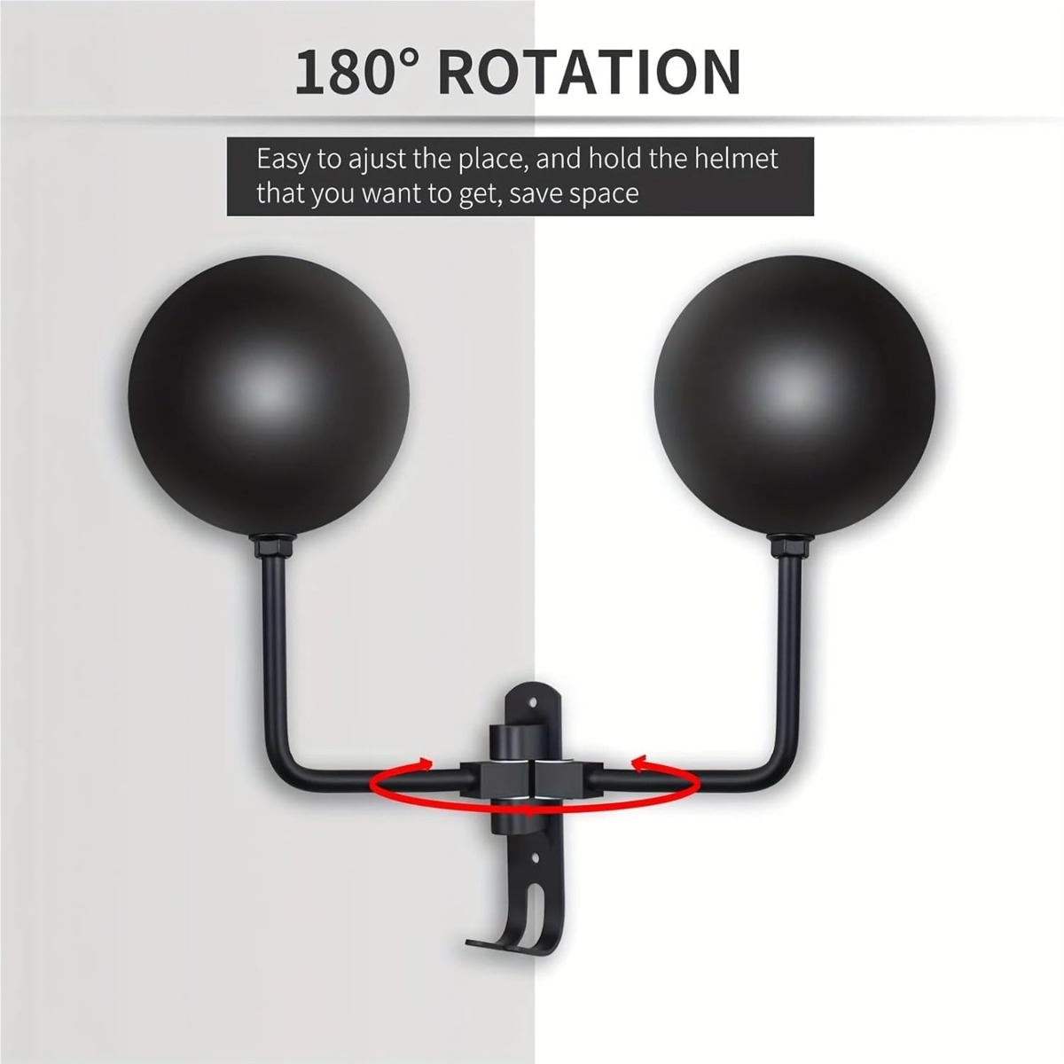 180 °   回転式壁掛け自転車ヘルメットラック アルミニ - Cycling Gear Wall Storage のレビューと価格