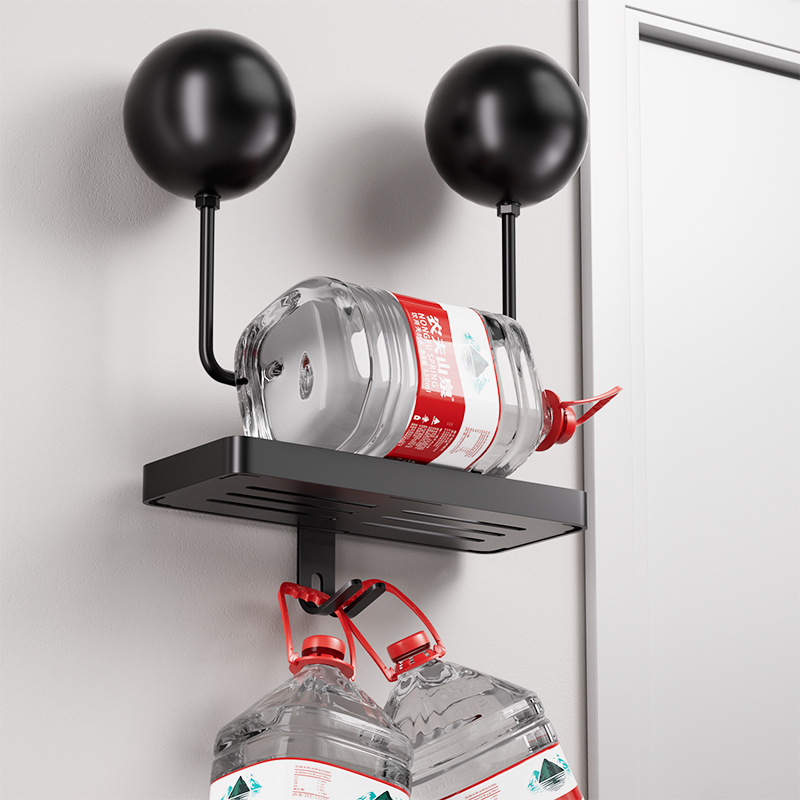 アルミ製ヘルメットホルダー。棚用フック付き。二重ボール式で壁 - Cycling Gear Wall Storage のレビューと価格