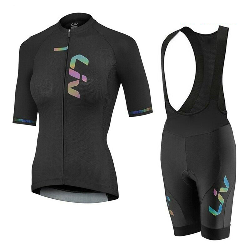 Liv-女性用サイクリングジャージとよだれかけショーツ,半袖 - Cycling Bib Shorts のレビューと価格