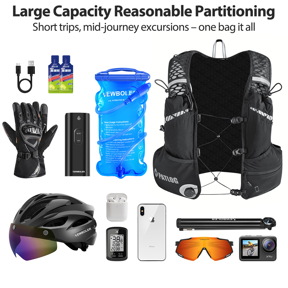 8L通気性ハイドレーションベストパック トレイルランニング  - Cycling Gear Backpack のレビューと価格